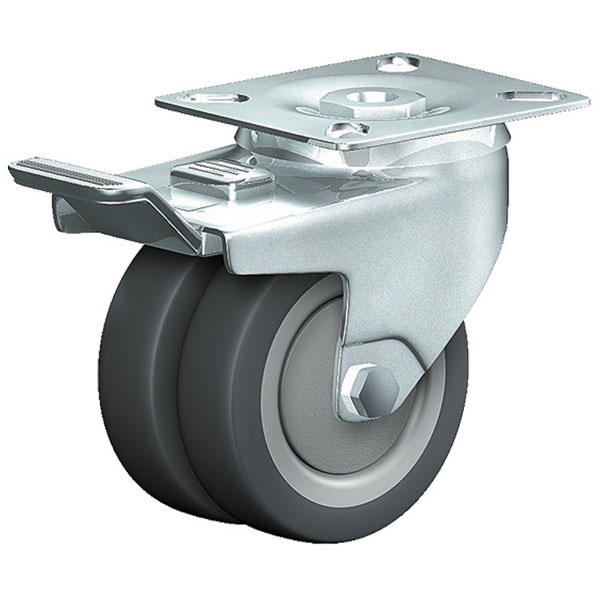 Swivel Castor With Wheel Brake Institutional Series 320P, Wheel G